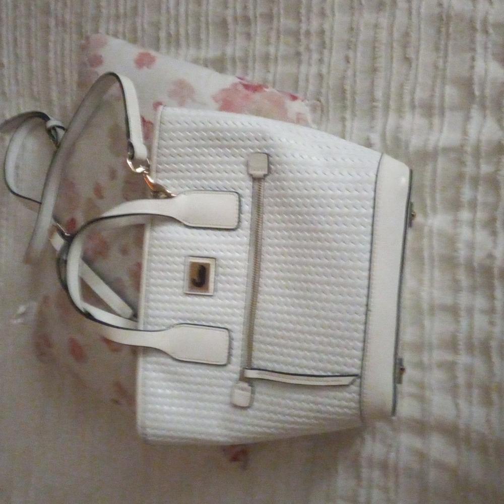 Dooney & Burke leather woven tote